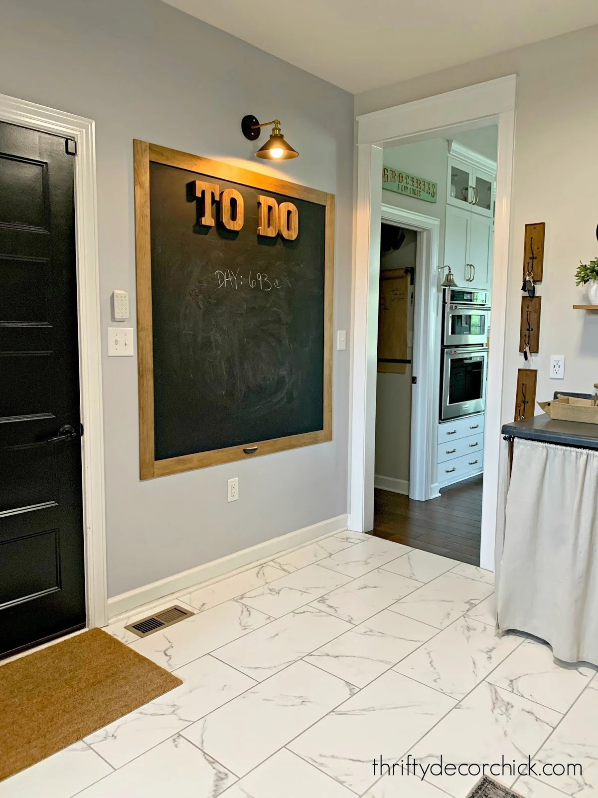 DIY chalkboard on drywall